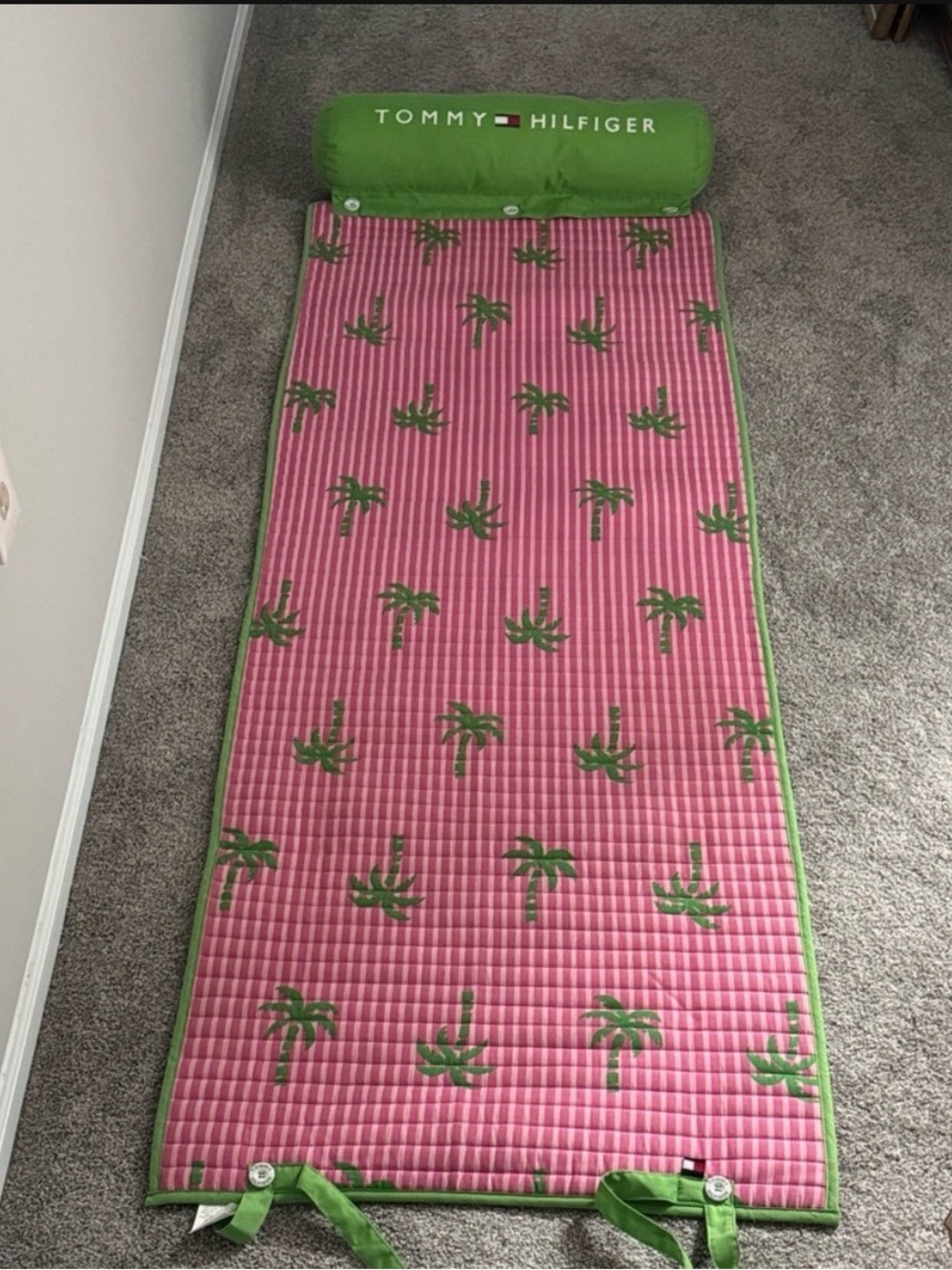 Tommy Hilfiger Pink and Green Beach Mat